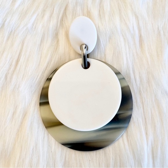 NWT Free People Resin Disc Drop Hoop Festival Modern Shapes Earrings - Picture 9 of 11